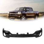 Bumper Face Bar for Chevrolet Silverado 1500 (2016–2018) Steel Black Front