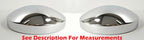 8 Inch Chrome Metal Hub Cap Dome Rear Wheel Covers for Kenworth Peterbilt (Semi)