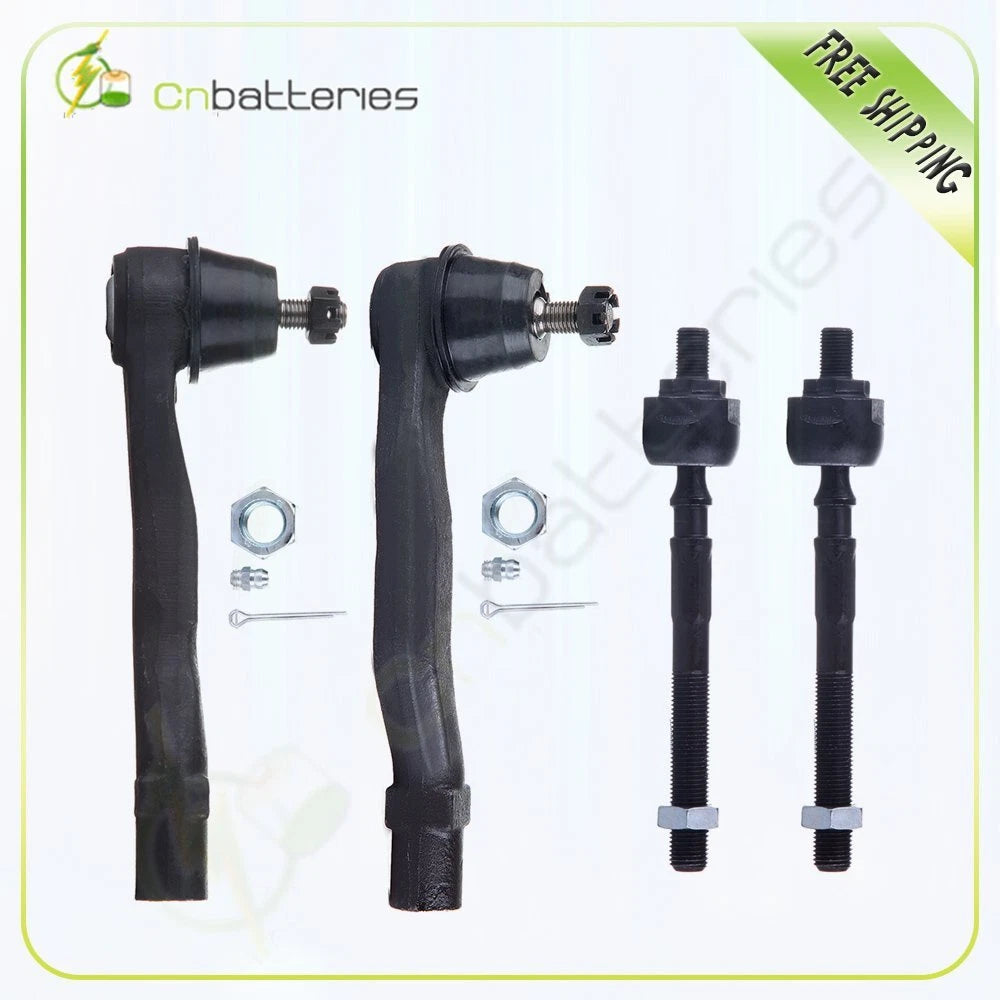 Set of 4 Front Inner Outer Tie Rod End Links for Honda Civic (1996–2000)