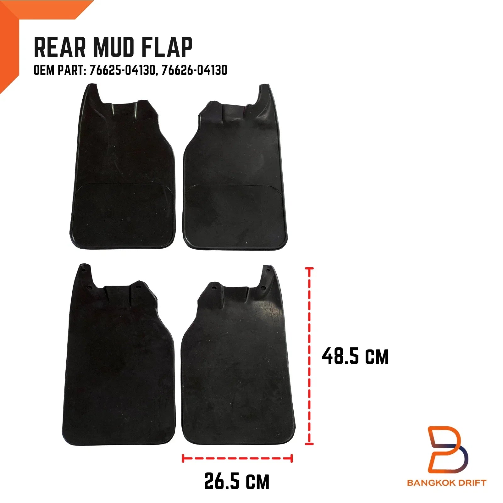 Rear Mud Flap Splash Guard for Toyota Hilux Ute 4WD (1997-2004)