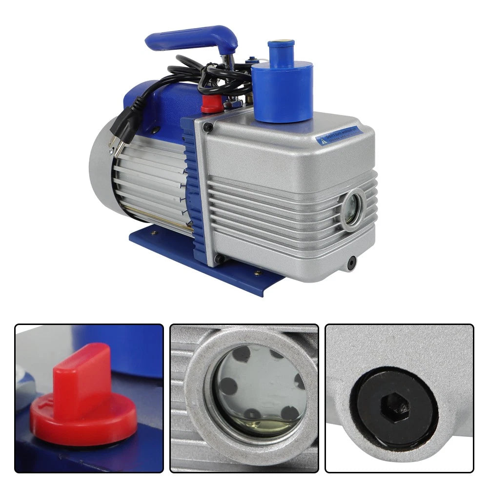 Single-Stage Rotary Vane Vacuum Pump for R12 R22 Systems