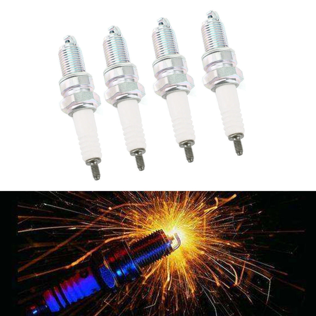 4X Spark Plug DPR8EA-9 for Honda VF1100 Magna Sabre VT750C GL1200 GL1100 (1982–1989)