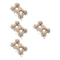 Set of 4 Double Clevis Links for Transport Chain (3/8" G70)