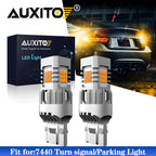 2X Amber LED Turn Signal Light for AUXITO 7440 7441 W21W 7440A