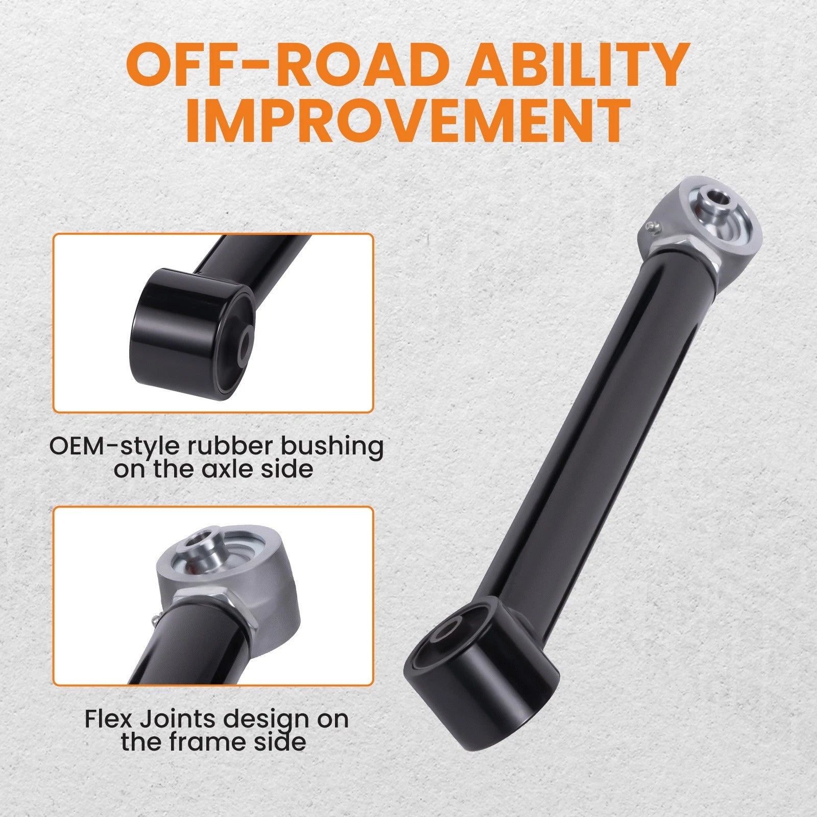 8pcs Adjustable Control Arms Set for Jeep Wrangler JK (2007–2018)