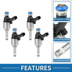Set of 4 Fuel Injectors No.06H906036G/06J906036G for VW Golf 2.0 GTI (2004–2013)