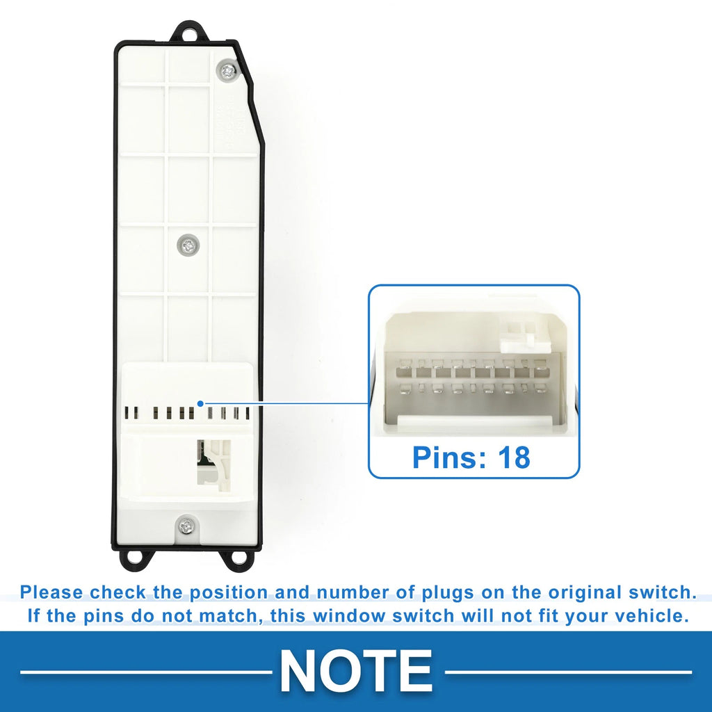 Front Right Power Window Switch for Toyota Hilux (2004–2007, 2009–2015) No. 848200K061