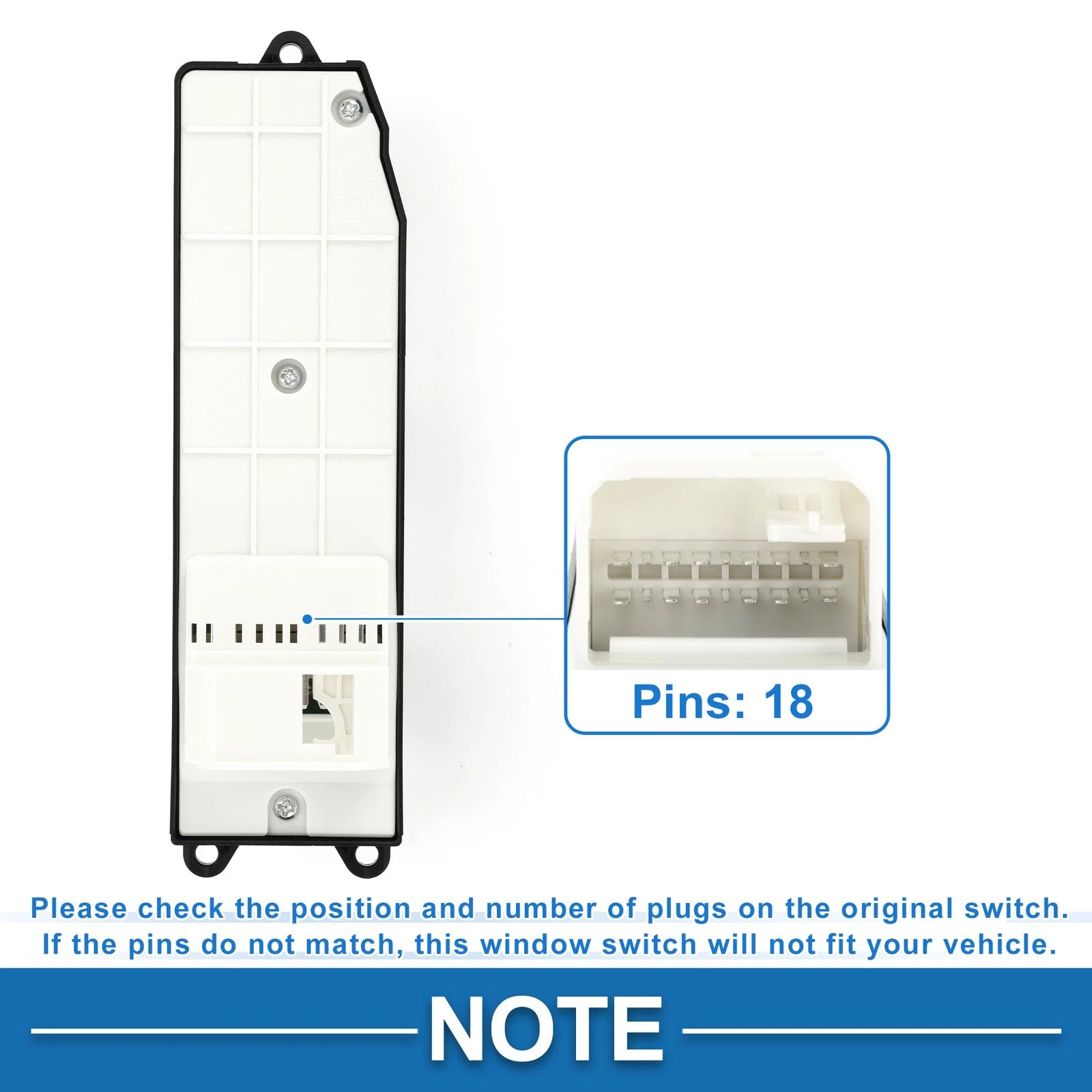 Front Right Power Window Switch for Toyota Hilux (2004–2007, 2009–2015) No. 848200K061