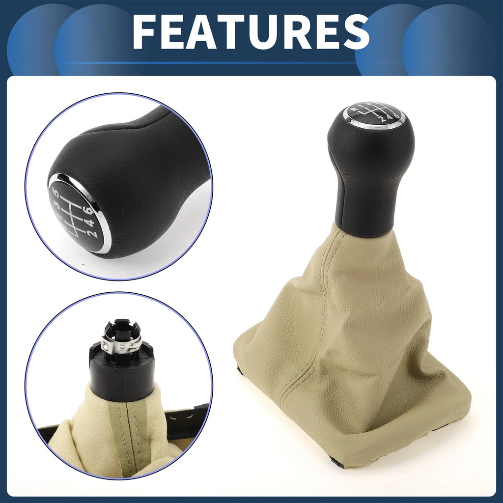 6 Speed Gear Shifter Knob with Cover for VW Beetle (1998–2010)