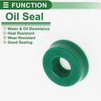 Set of 5 Oil Seal Rotary Shaft Seal 6x14x5mm High Pressure Green for Various Models