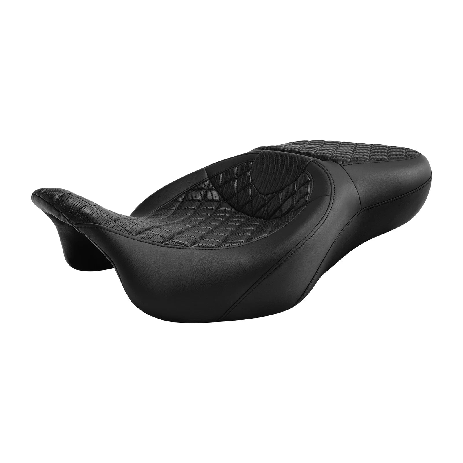 Two-Up Black Rider & Passenger Seat for Harley Touring Road Glide (2009–2023)