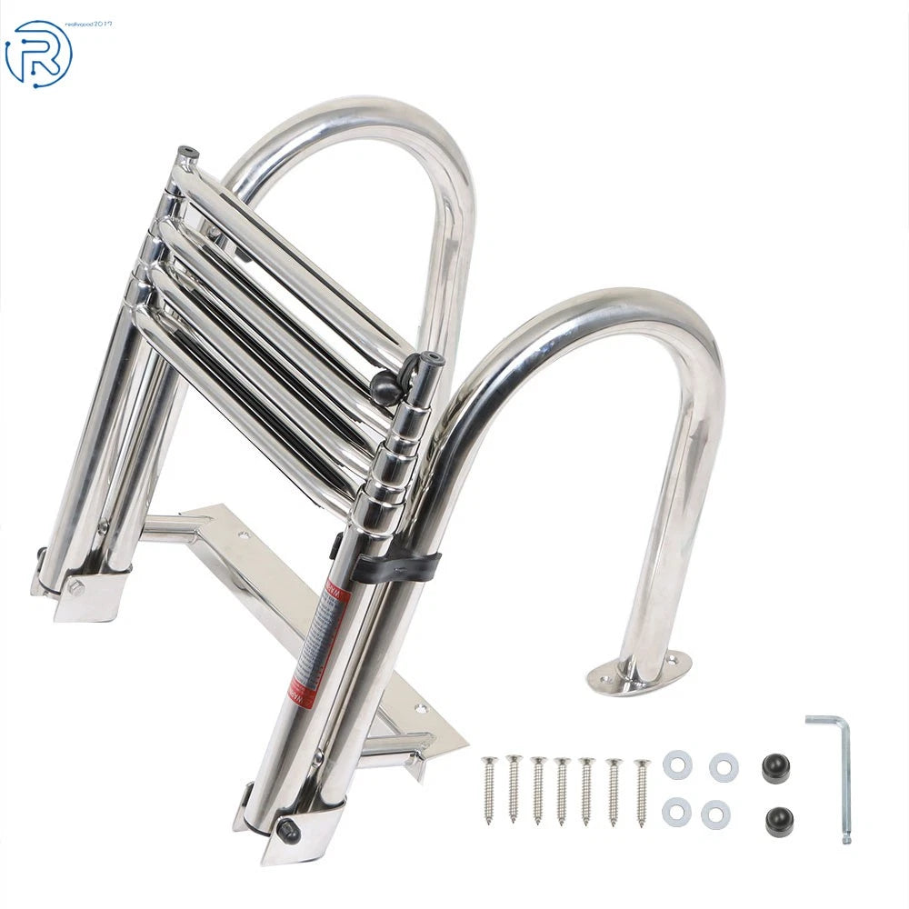 4 Step Stainless Steel Telescoping Boat Ladder
