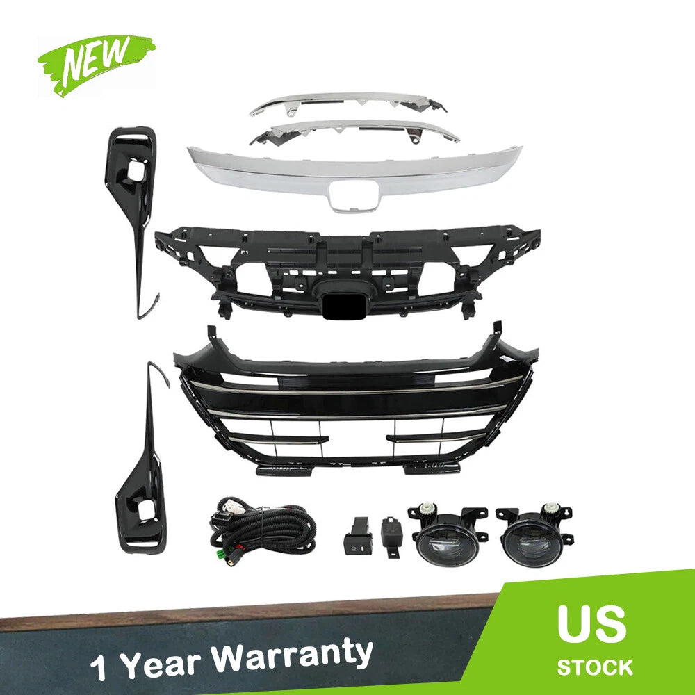 Front Center Mesh Grille Kit for Honda Accord (2021–2023)