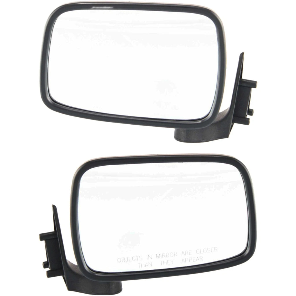 Set of 2 Manual Mirrors for Mazda B2200 (1987–1993) Chrome Folding