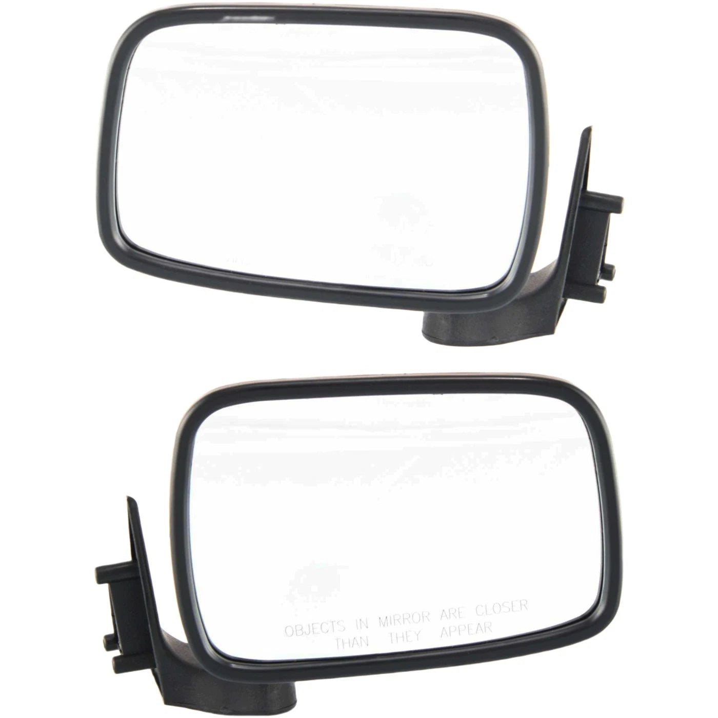 Set of 2 Manual Mirrors for Mazda B2200 (1987–1993) Chrome Folding