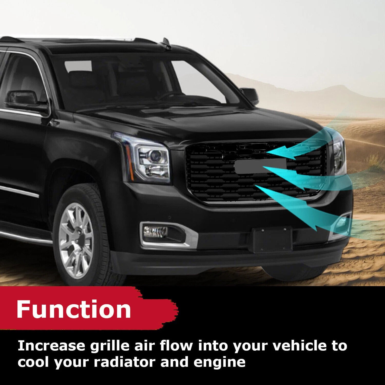 Denali Style Front Bumper Grille for GMC Yukon XL (2015-2020)