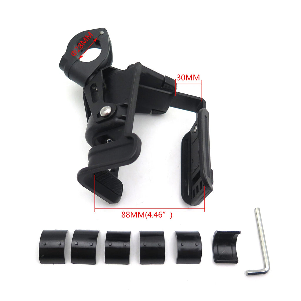 Adjustable Cup Holder for Motorcycle Bicycle Handlebar Mount (22-28mm)