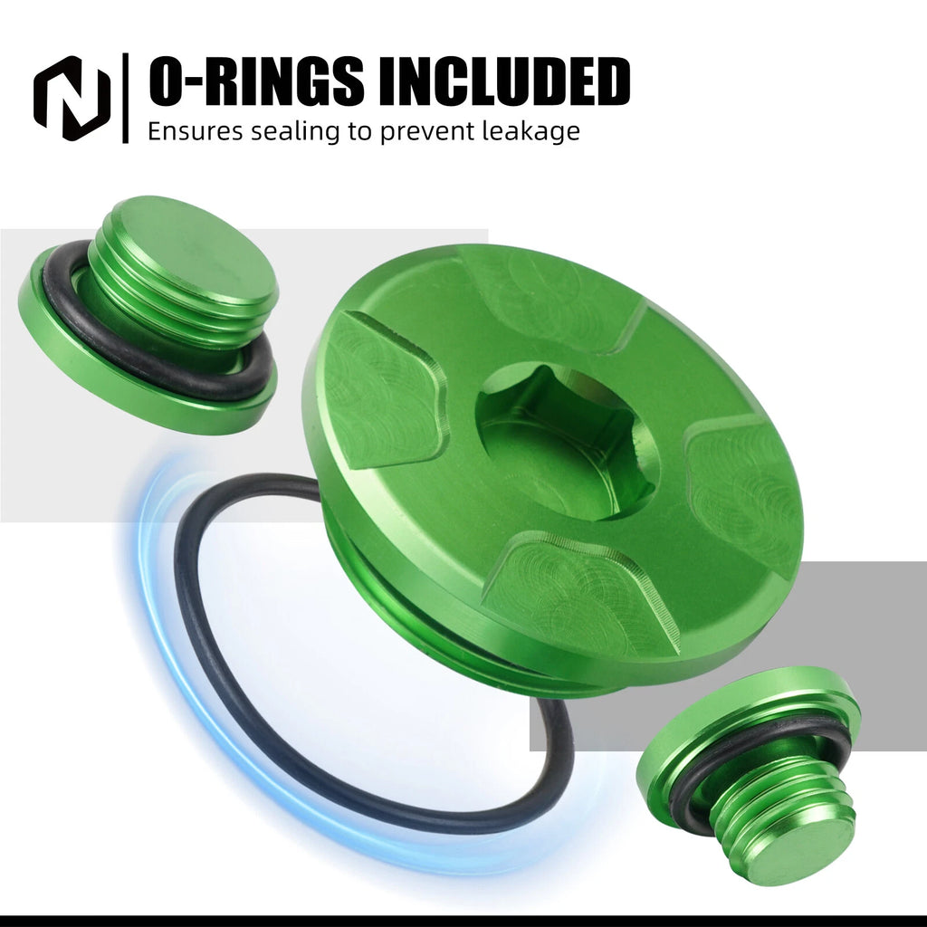 3X Billet Engine Timing Plugs for Kawasaki KX450F (2009–2018), KX250, KX450 (2019–2020)