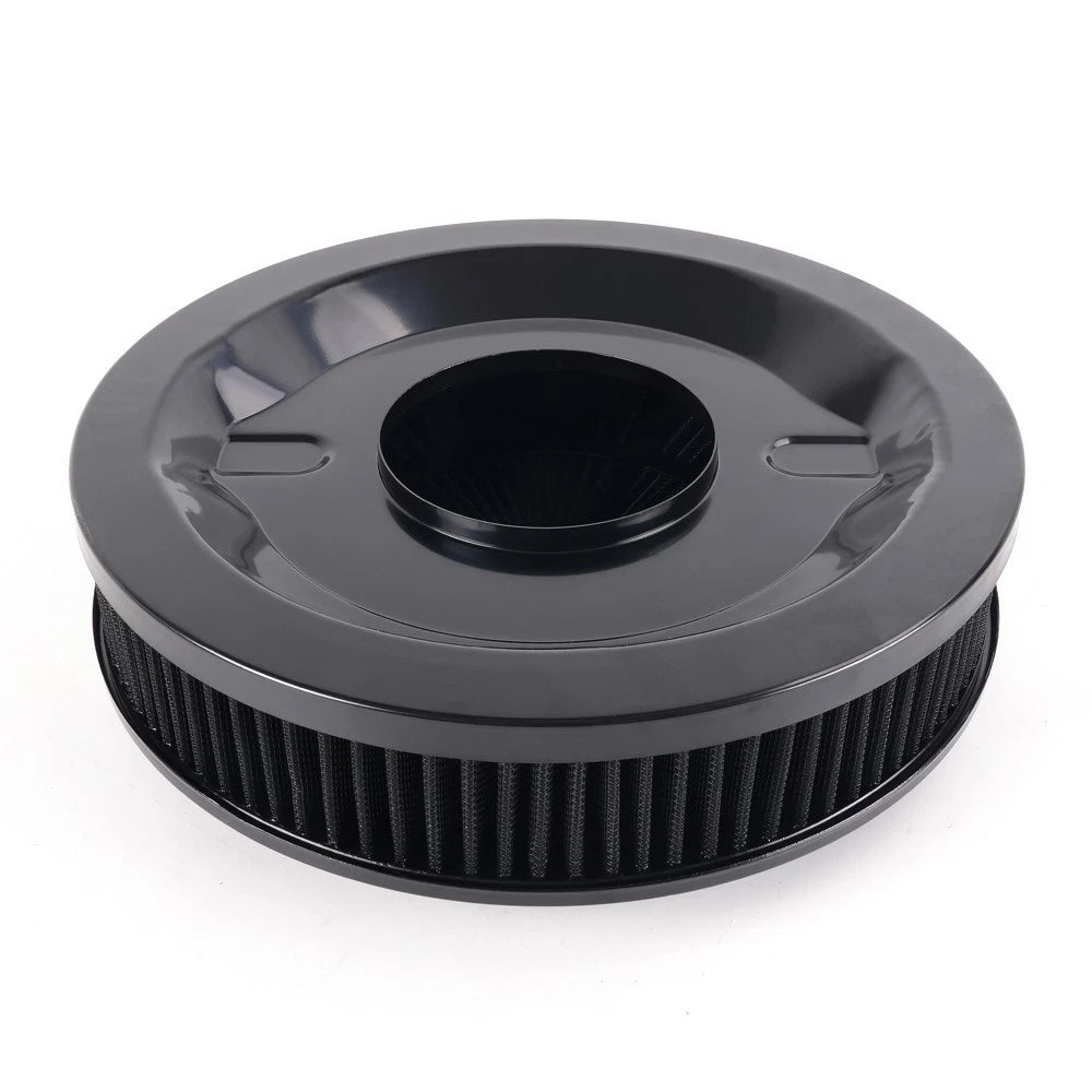High Flow 14" x 3" Round Washable Air Cleaner w/ Chrome Lid for SBC BBC