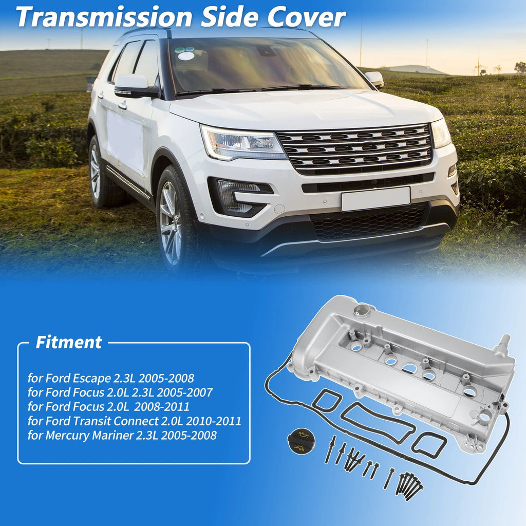Engine Valve Cover for Ford Escape 2.3L (2005–2008) No. 4S4Z-6582-CA Silver