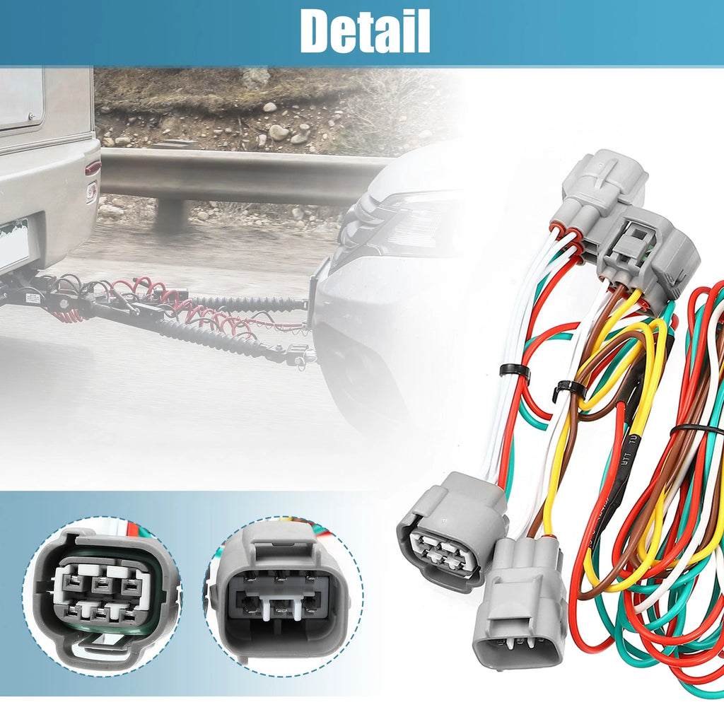 Set of 4 Trailer Wiring Harness 55513 for Toyota Tacoma (2005–2015) Black