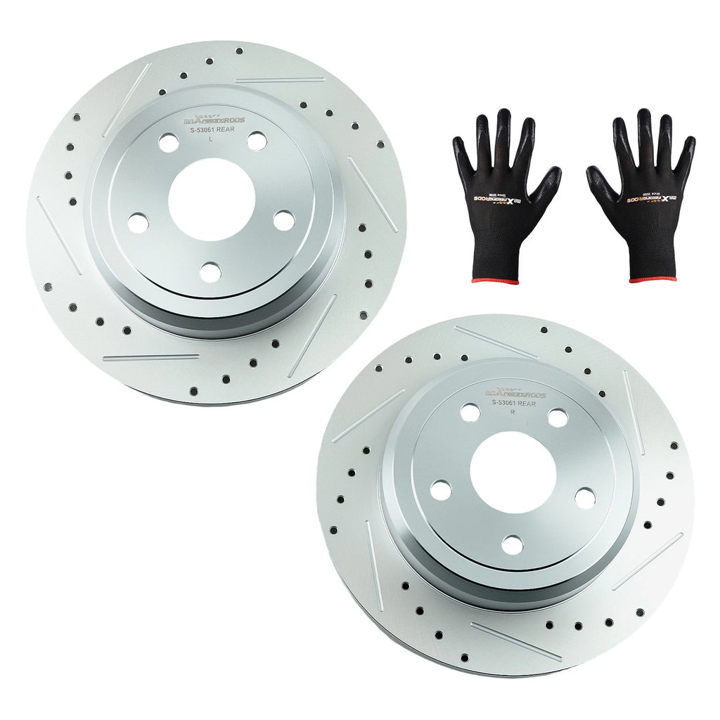 13" Rear Drilled & Slotted Brake Disc for Jeep Grand Cherokee (2011–2020) S-53061