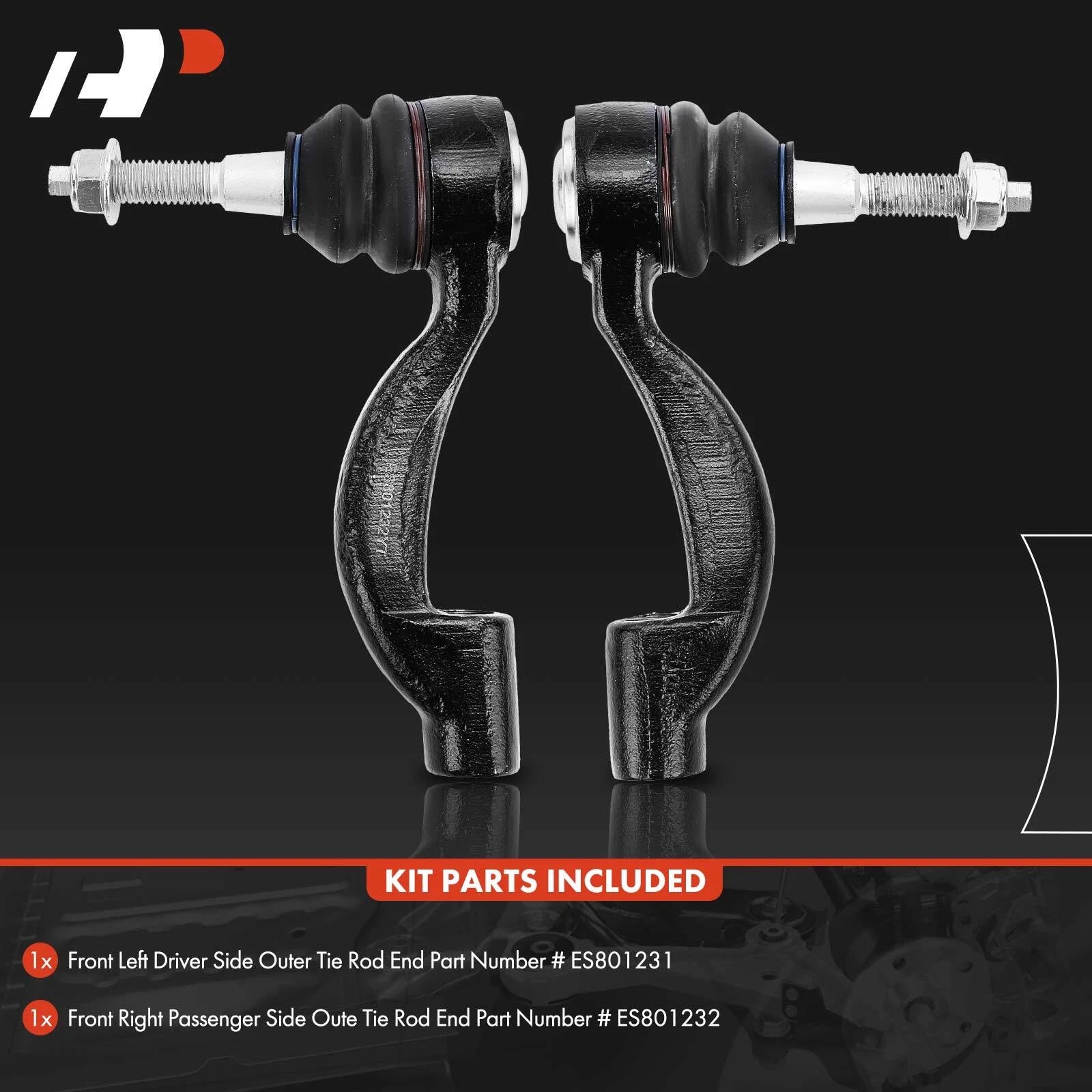 2X Outer Tie Rod for Chevy Camaro (2016–2019) Cadillac CTS (2014–2019) ATS (2013–2019)