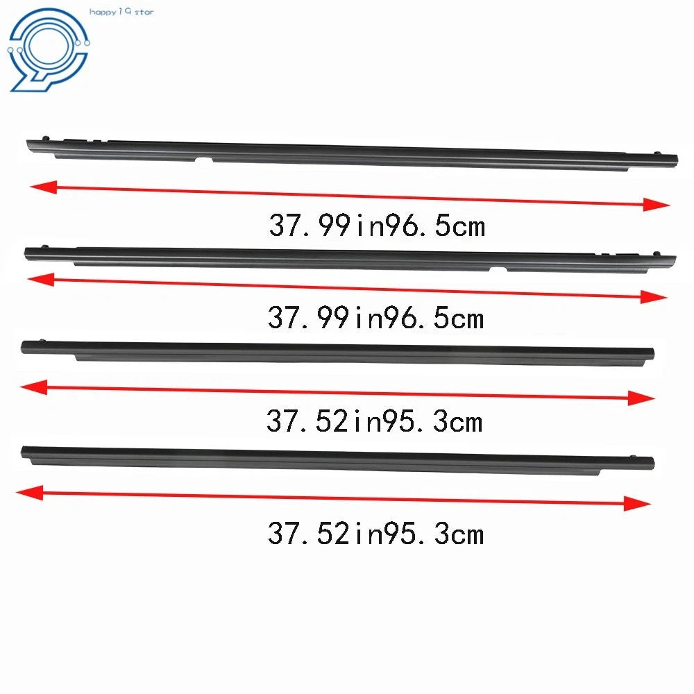 Set of 4 Door Weatherstrip Window Moulding Trim for Toyota Corolla (2011)