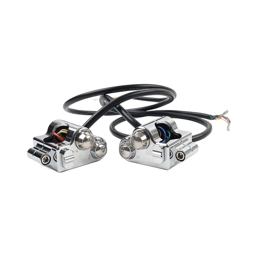 1" Handlebar Switch Controls Housing Chrome for Harley (Universal)