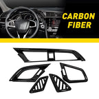 Carbon Fiber ABS Dashboard Air Vent Cover for Honda Civic (2016–2020)