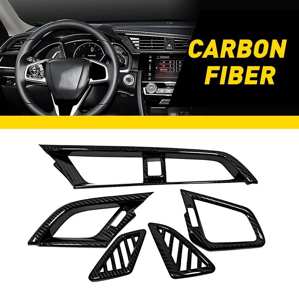 Carbon Fiber ABS Dashboard Air Vent Cover for Honda Civic (2016–2020)