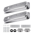 2*Fabricated Aluminum Valve Covers Center Bolt For SBC Small Block Chevy engines