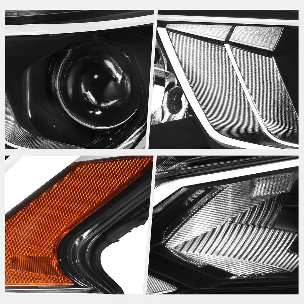 Left Side Projector Headlight Lamp for Nissan Altima (2019–2022) - Black/Amber