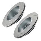 Set of 2 Rear Drilled & Slotted Brake Rotors for Dodge Durango (2004–2009) S-53006