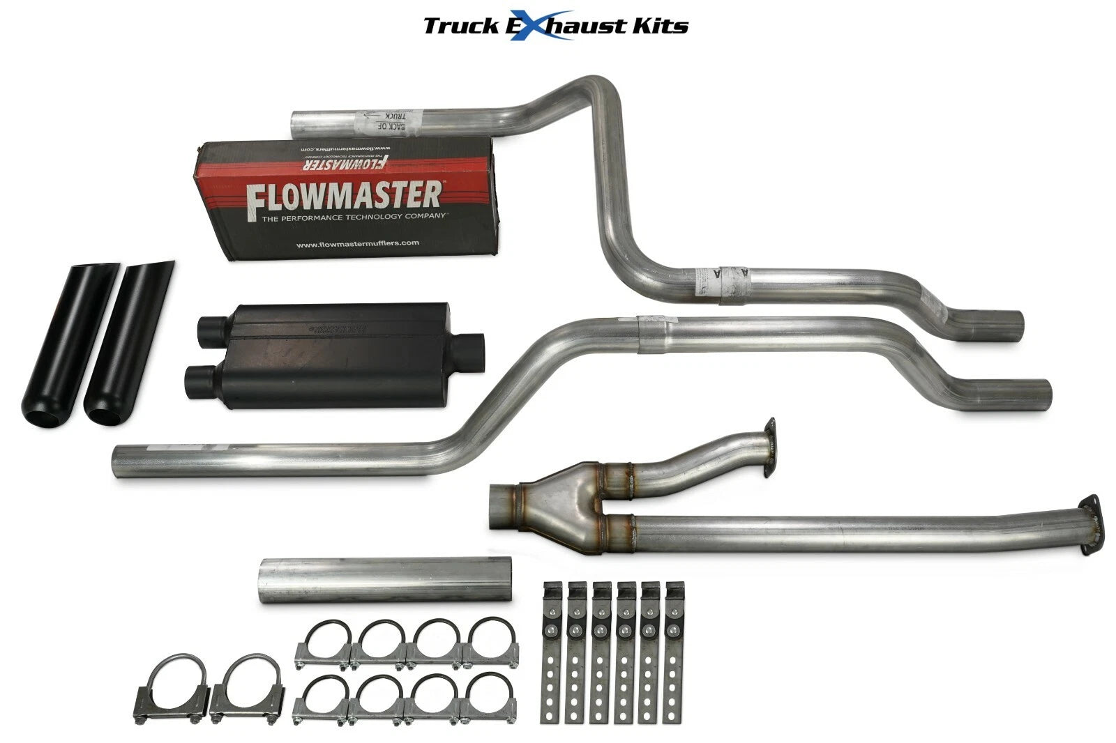 Dual Exhaust Kit for Toyota Tundra (2009–2013) 2.5" Black Tip
