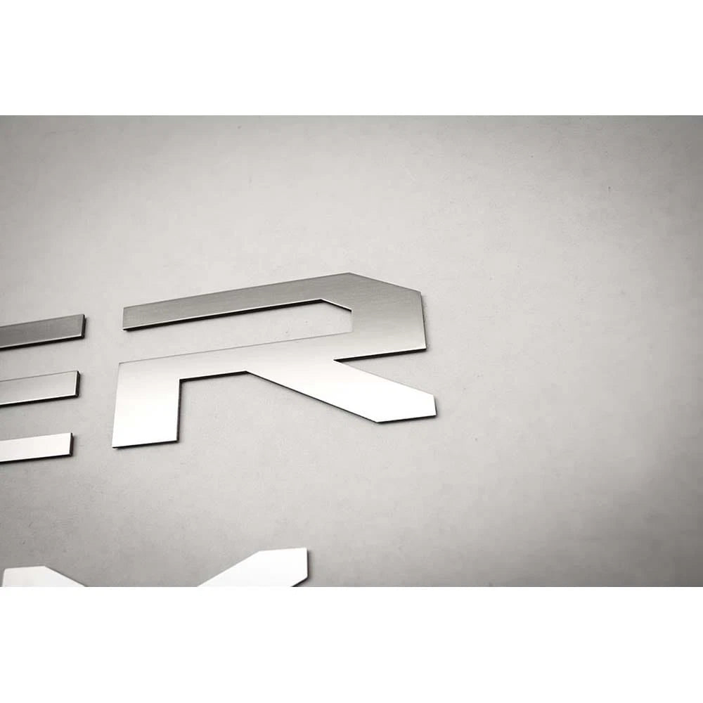 Polished Stainless Steel Front Letter Inserts for 2017 Ford Super Duty