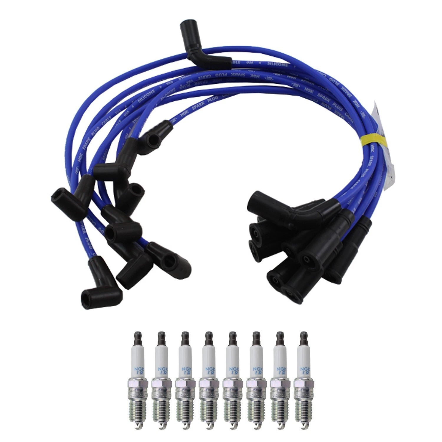 NGK Wire Set & 8 Laser Iridium Spark Plugs for C2500 Express 3500 Tahoe (1996–2006)