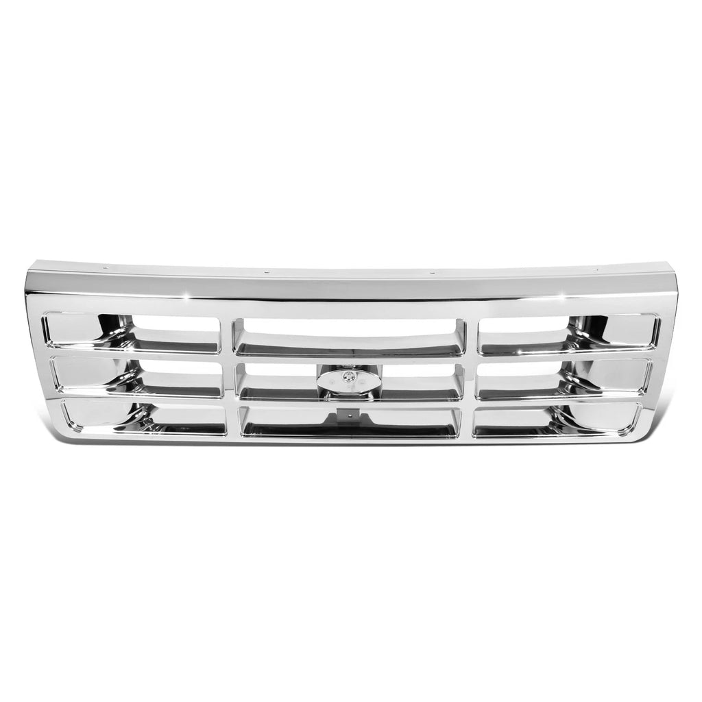 Polished Chrome Front Bumper Grille for Ford F150 F250 F350 Bronco (1992–1997)
