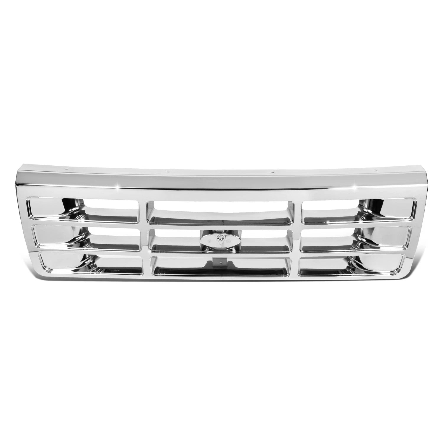 Polished Chrome Front Bumper Grille for Ford F150 F250 F350 Bronco (1992–1997)