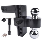Dual Ball Adjustable Trailer Hitch for All Vehicles (Universal Fit)