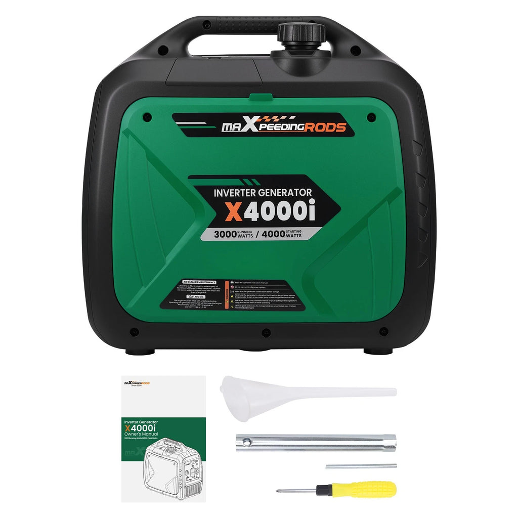 4000W Portable Inverter Generator - Super Quiet, Compact, Lightweight