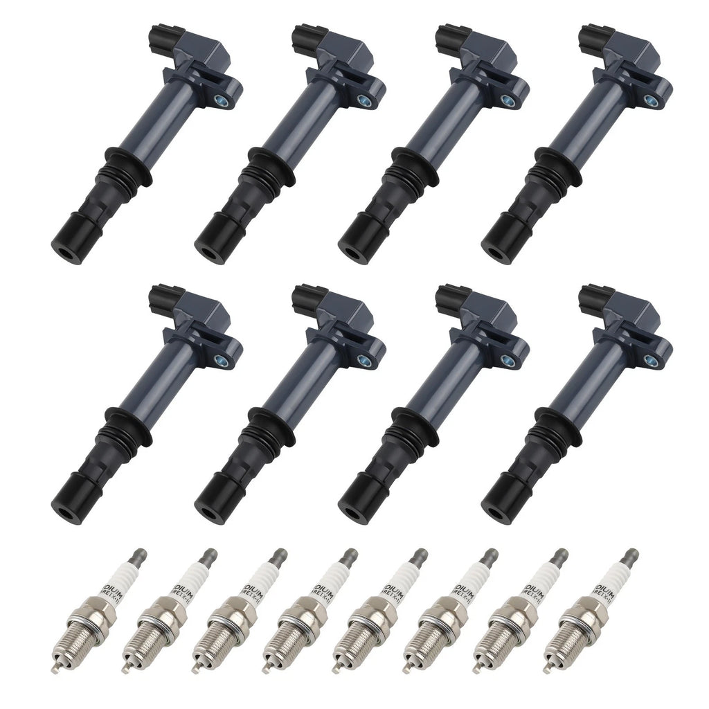 Set of 2 Ignition Coils & Spark Plugs for Mitsubishi Raider 4.7L V8 (2006–2007)