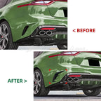 Gloss Black Rear Bumper Side Vent Canard Cover for KIA Stinger (2017–2023)