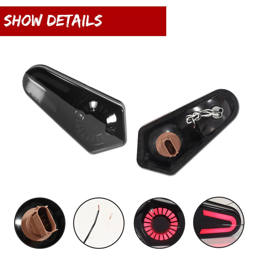 2X Smoke Red LED Tail Light for Polaris Sportsman 500 570 800 850 1000 (2009–2022)