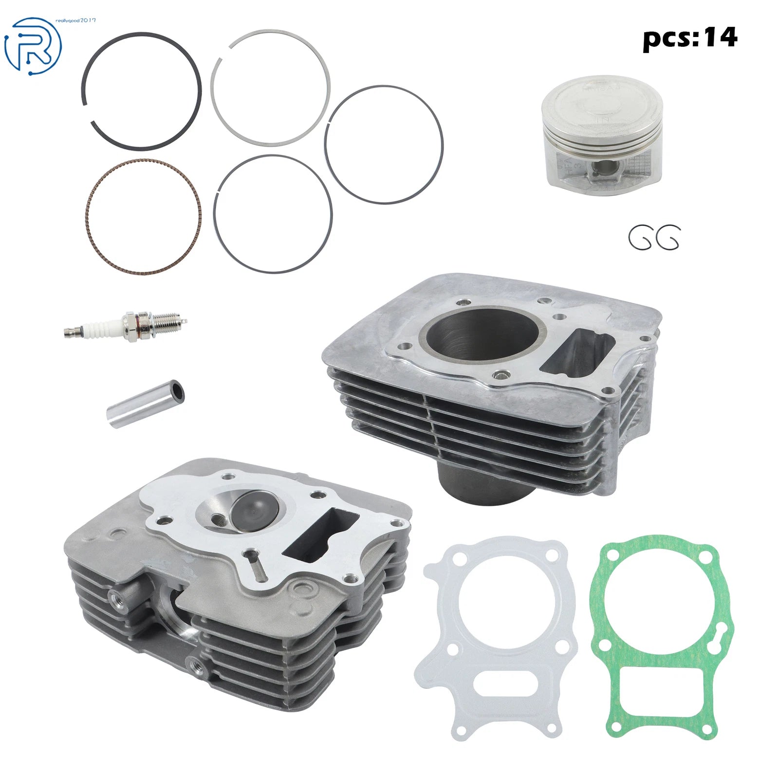 Engine Cylinder Piston Gasket Kit for Honda TRX250 Recon 250 (2002–2014)