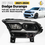 Full LED Projector Left Driver Headlight Bezel for Dodge Durango (2021–2026)