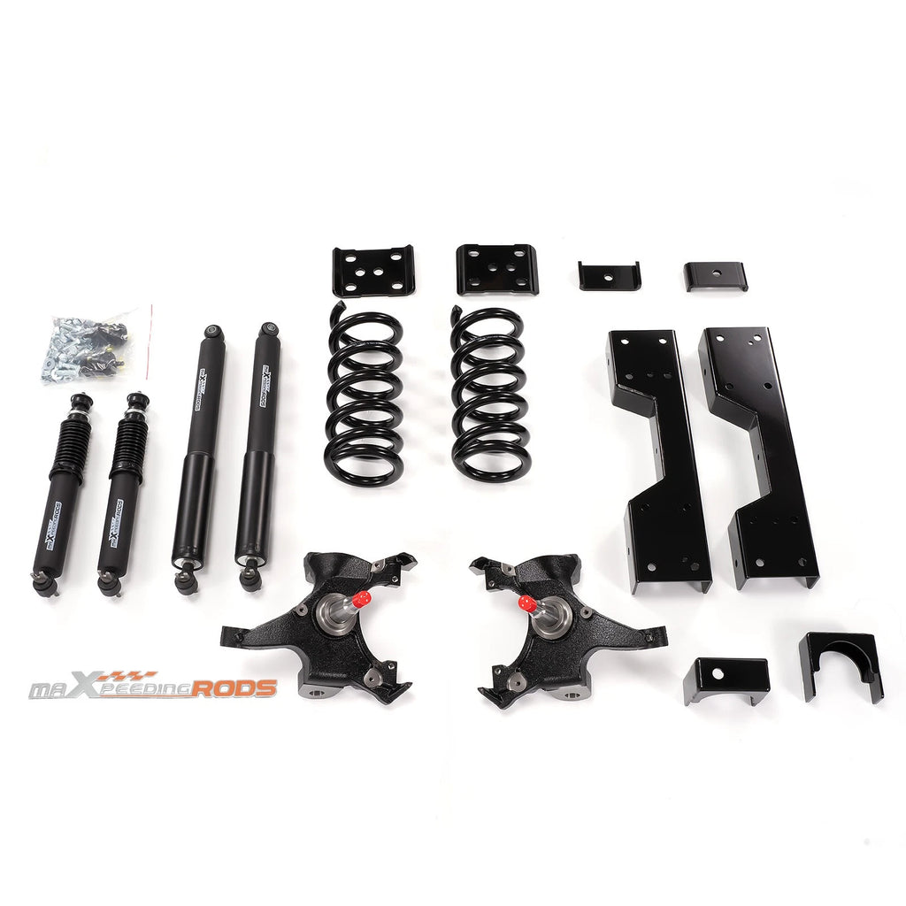 5" Front 6" Rear Lowering Shock Kit for Chevy C1500 (1988–1998)