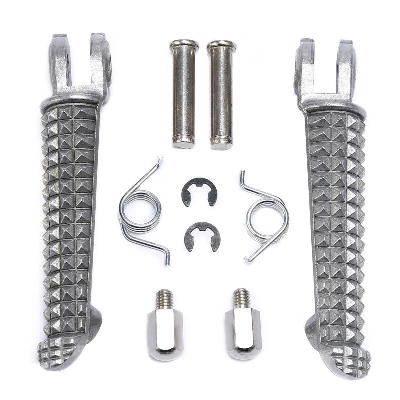 Silver Long Front Foot Pegs for Yamaha YZF R6 (1999–2020), R6S (2003–2009)