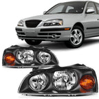 Clear Black Headlight Assembly Pair for Hyundai Elantra (2004–2006)