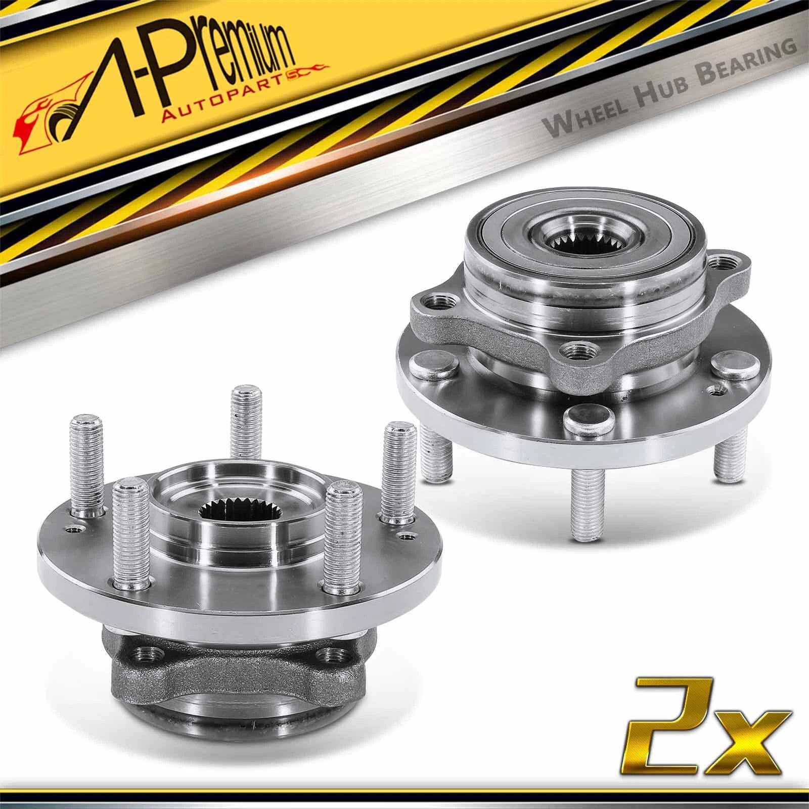 2X Front Wheel Hub & Bearing Assembly for Kia Soul (2017–2019)